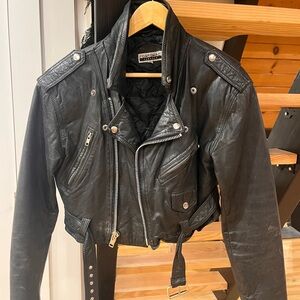 Vintage Cropped Contempo LearherJacket